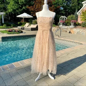 NWT BHLDN Joanna August Rila Midi Dress Star Champagne Cocktail Formal Wedding